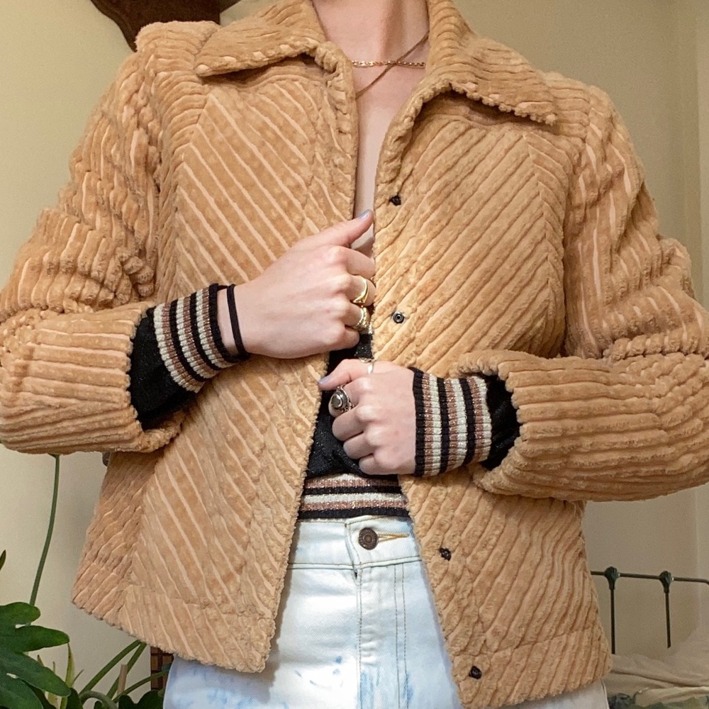 Vintage 70a Caramel Thick Cord Jacket